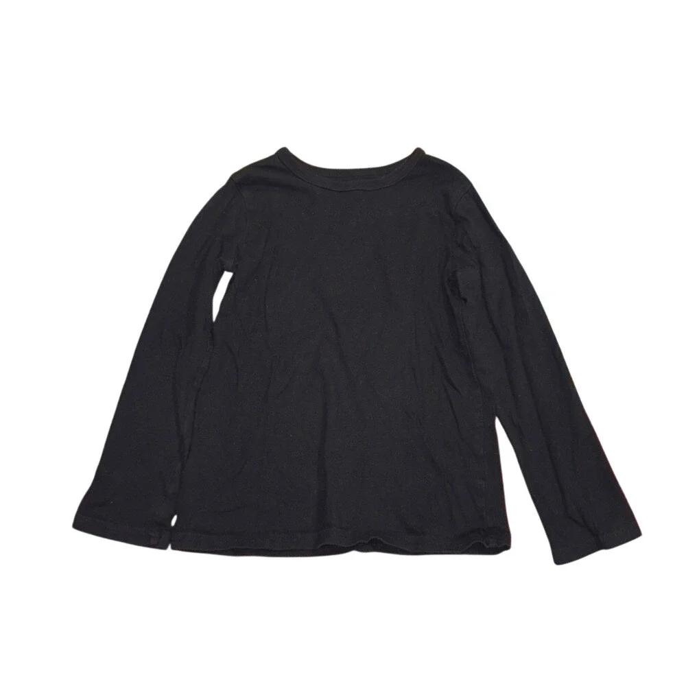 The Childrens Place Boys Black Long Sleeve‎ T-Shirt Kids Size 5T Basic Tee